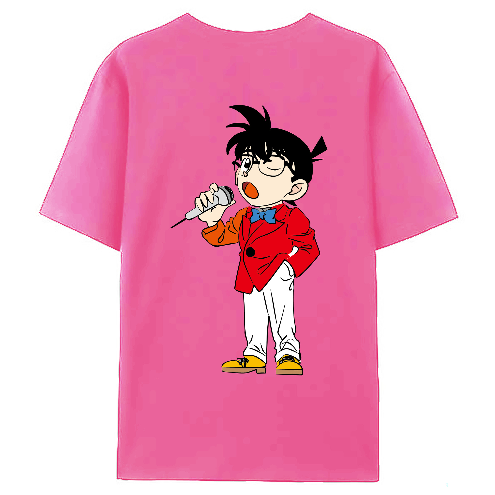 （画像用） 名探偵コナン 江戸川 コナン Detective Conan Conan Edogawa レディース半袖Tシャツ(バックプリント)